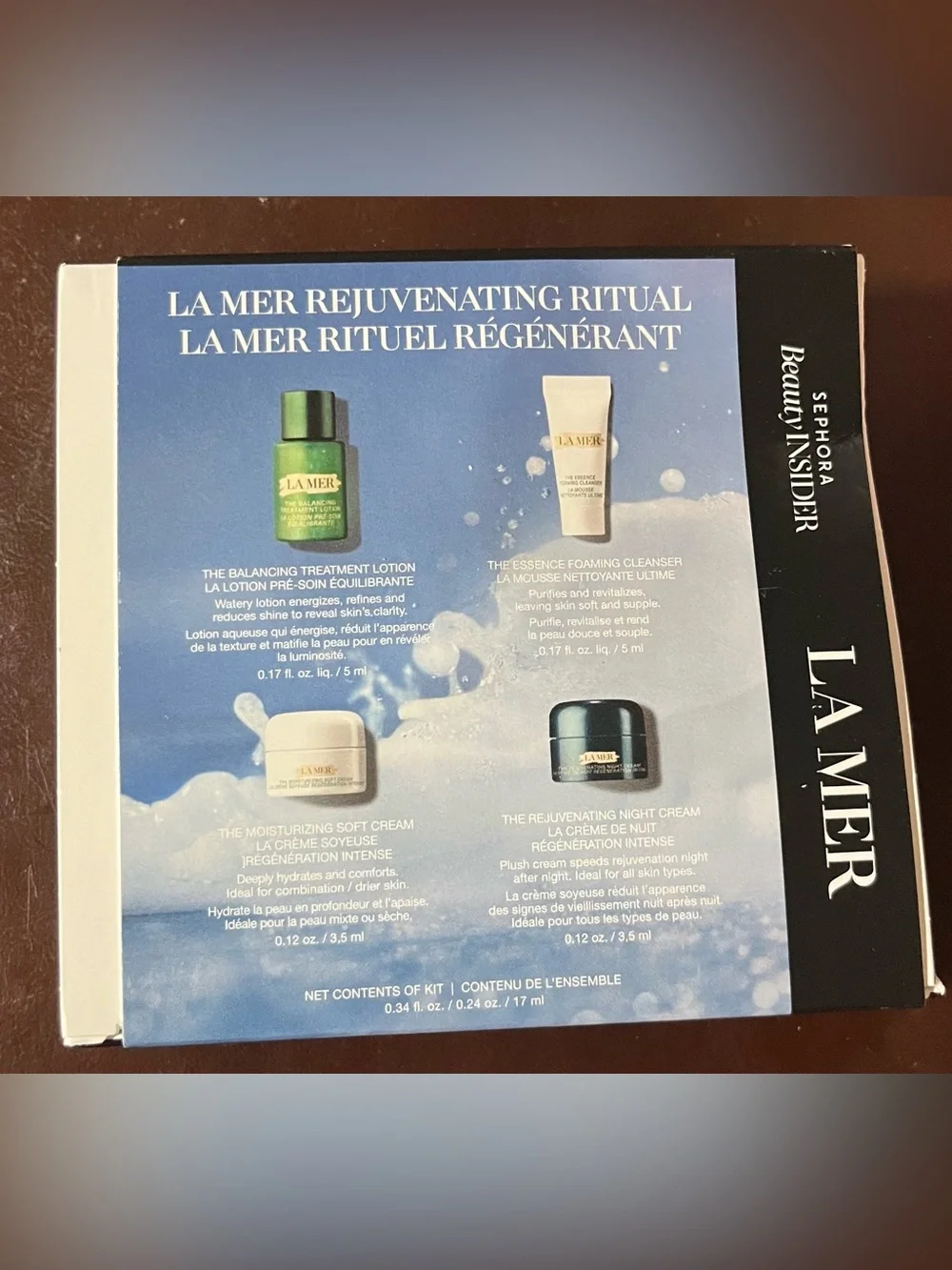 La Mer Mini Skincare Set in Blue, Green & White